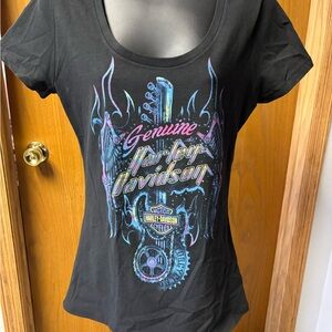 Harley-Davidson Black and Blue Graphic Tee